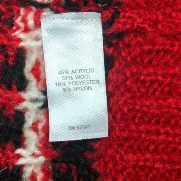 J Jill Red Sweater Fair Isle New W Tags Size XL Y - Picture 9 of 13